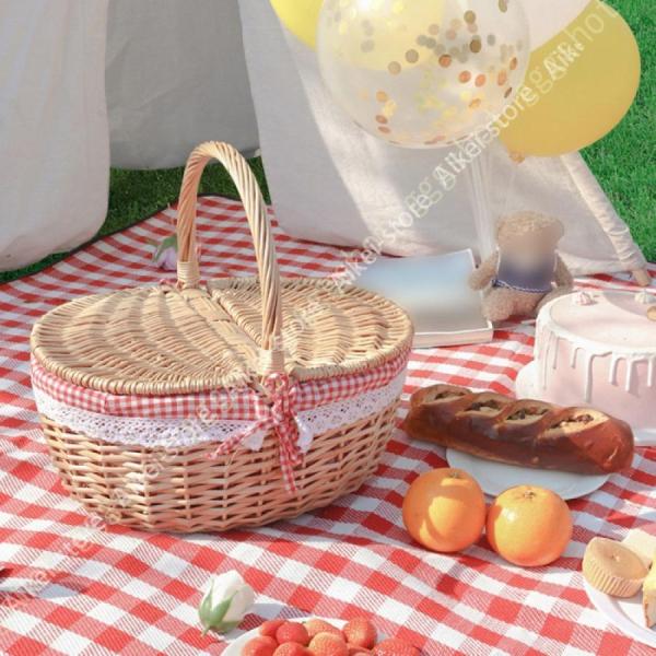 ピクニックバスケット お花見 ピクニック バスケット カゴ収納