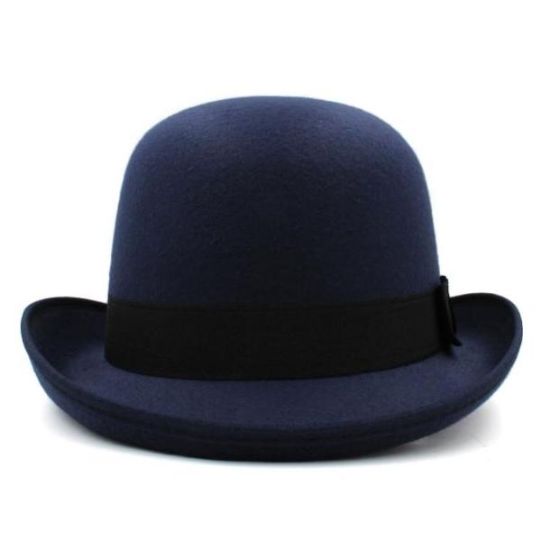 ウール ボーラーハット メンズ レディース ハット フェルトハット 山高帽 チャップリン 帽子 HAT イギリス 乗馬帽