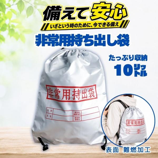 非常用 持ち出し袋 ナップザック 持出袋 避難バッグ 防災バッグ 防災リュック 防災 非常用 備蓄 防災グッズ メール便