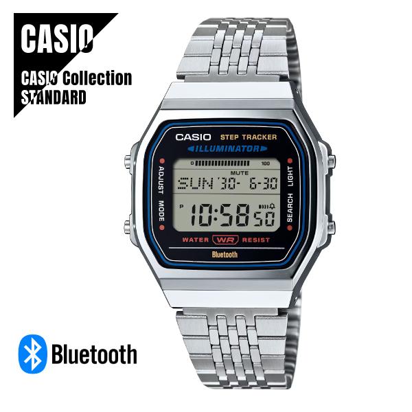【即納】国内正規品 CASIO Collection STANDARD カシオ デジタル Bluetooth モバイルリンク 歩数計 ABL-100WE-1AJF シルバー 腕時計 メンズ レディース