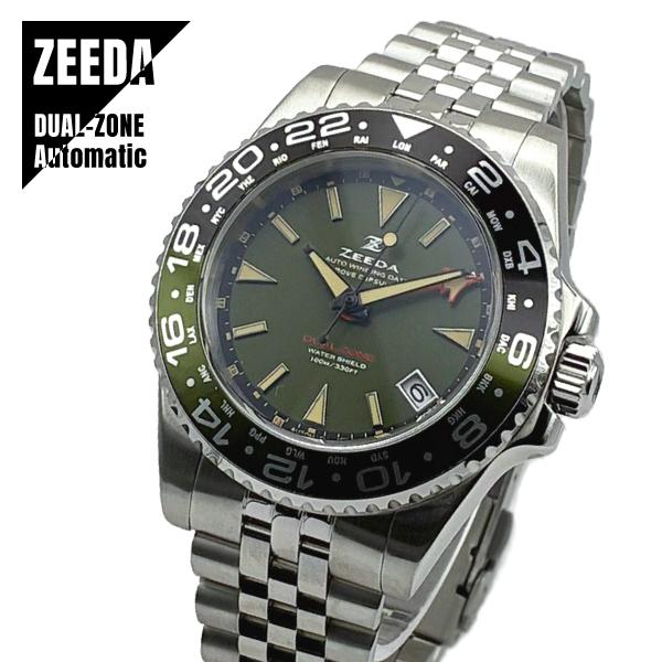 【即納】ZEEDA DUAL-ZONE ジーダ デュアルゾーン 自動巻き GMT機能 40mm サファイアガラス DU-KH 腕時計 メンズ