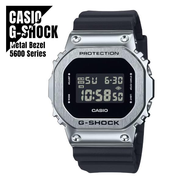 【即納】国内正規品 CASIO カシオ G-SHOCK Gショック デジタル メタルカバー コンパクトサイズ LEDバックライト ブラック シルバー GM-5600U-1JF 腕時計 メンズ