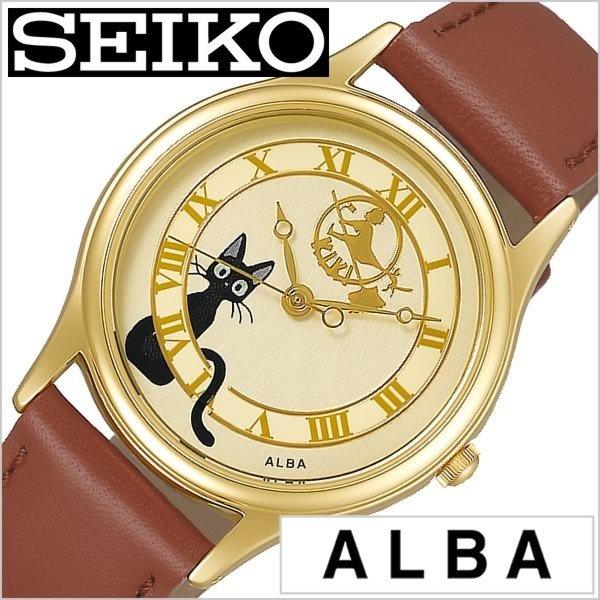 セイコー アルバ 腕時計 キャラクターウォッチ 魔女の宅急便 黒ネコ ジジ SEIKO 時計 ALBA レディース アイボリー ACCK411