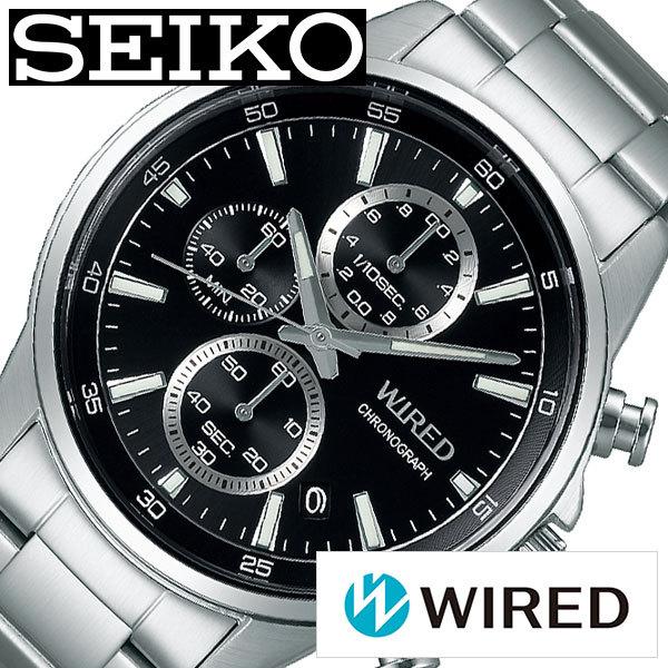 WIRED セイコー ワイアード 時計 SEIKO 腕時計 メンズ ブラック