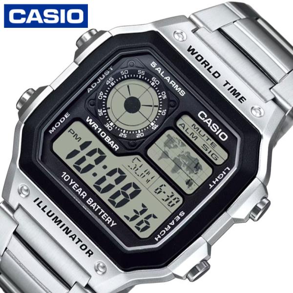 カシオ 腕時計 カシオコレクション スタンダード CASIO Collection STANDARD メンズ 液晶/ブラック シルバー 時計 AE-1200WHD-1AJF 人気 おすすめ