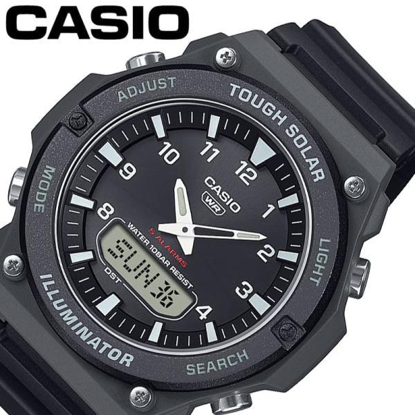 カシオ 腕時計 CASIO 時計 スタンダード STANDARD メンズ 腕時計 ブラック ソーラー 樹脂 ベルト CASIO-AQ-S820W-1AJF シンプル 人気 おすすめ プレゼント