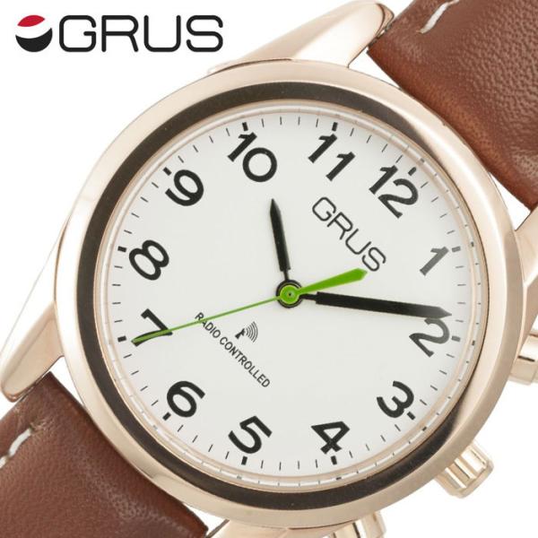 GRUS ラジオコントロール 腕時計　電波時計　電波腕時計　グルス　美品 GRUS（グルス） 音声で時刻を知らせる 電波時計 腕時計 メンズ