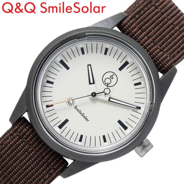シチズン 腕時計 Q&amp;Q 時計 きっかけの時計 Series 003 ホワイト ブラウン CITIZEN 軽い ソーラー 防水 スマイルソーラー Smile Solar 唐茶 軽め ポップ