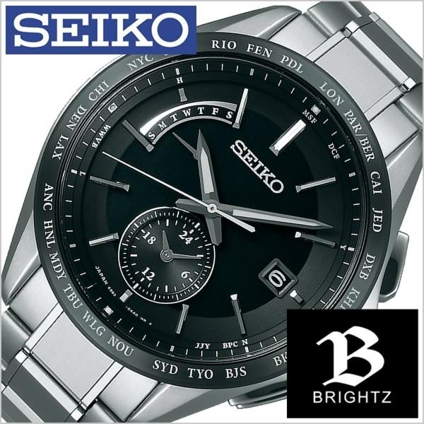 美品 セイコー ブライツ 腕時計 メンズ SAGA233 黒文字盤 日本製 BRIGHTZ セイコー ブライツ 時計 SEIKO 腕時計 メンズ ブラック