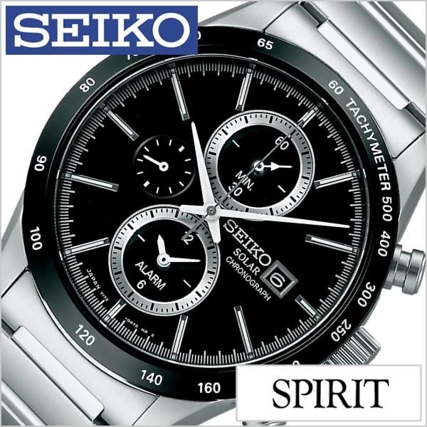 時計 SEIKO SBPY119 SEIKO SPIRIT SBPY119 SPIRIT Black Elegant Chronograph Men's