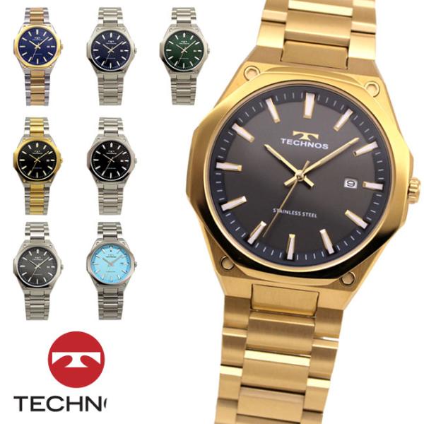 TECHNOS（テクノス） T6C19 オールステンレス 三針 カレンダー付