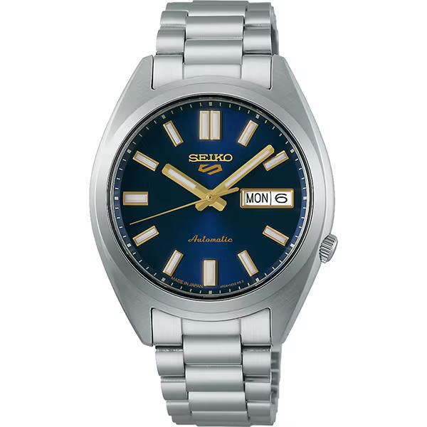 未稼働】SEIKO MENS腕時計ブルービンテージ文字盤 ステンレスバンド