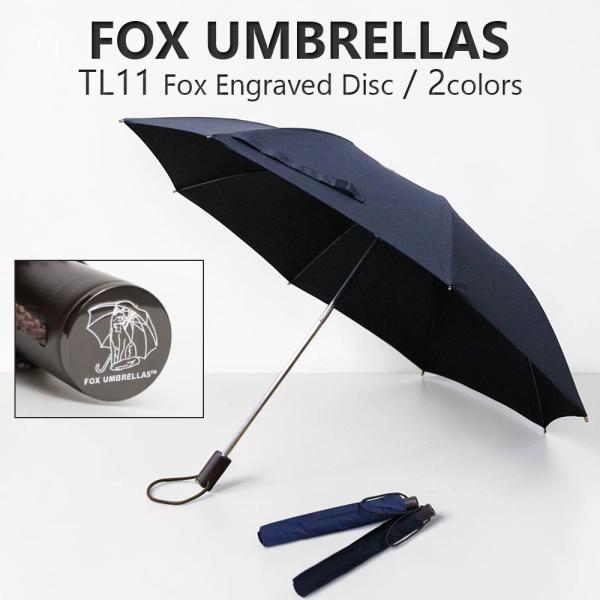 【並行輸入品】フォックスアンブレラズ FOX UMBRELLAS 傘 折りたたみ傘 メンズ TEL11 TL11 Brown Maple Straight with Fox Engraved Disc 晴雨兼用