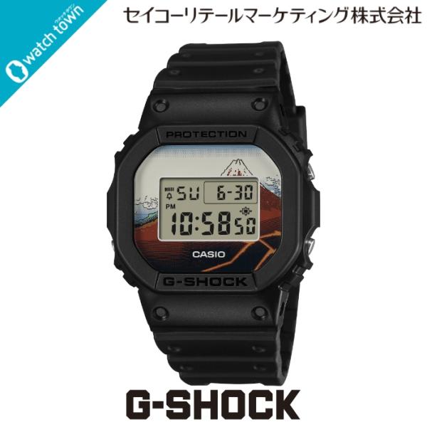 G-SHOCK 葛飾北斎 山下時雨 DW-5600KHSH25-1JR ORIGIN(G-SHOCK) CASIO G-SHOCK DW-5600KHSH25-1JR 葛飾北斎「山下白雨