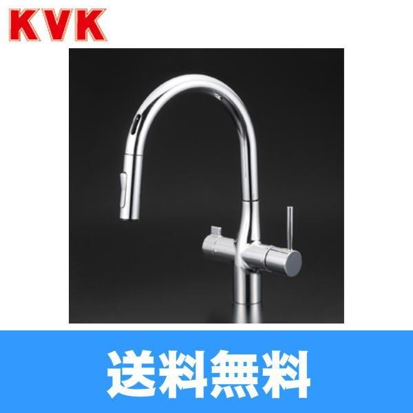 KVK ビルトイン浄水器用シングルシャワー付混合栓(センサー) KM6091EC 
