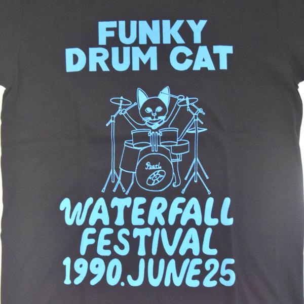 猫 ロック Tシャツ ドラム イラスト 夏 フェス レコード Waterfall Buyee 日本代购平台 产品购物网站大全 Buyee一站式代购 Bot Online