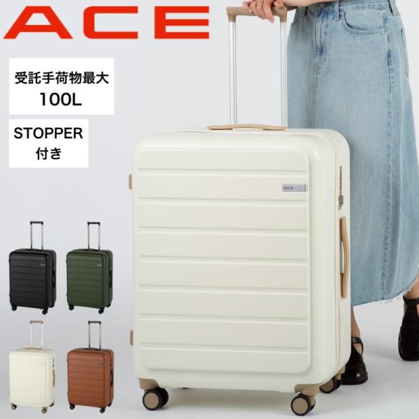定価の半額‼️【極美品】ACE フレットボード 100L スーツケース Ace（エース） フレットボード スーツケース 100L 64cm 4.2kg 1週間