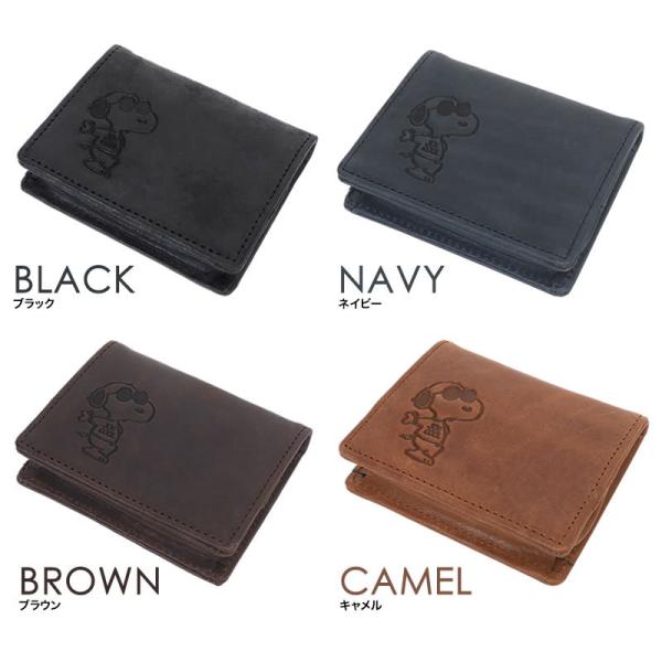 SNOOPY(スヌーピー) JOE COOL motorcycle(ジョークールモーターサイクル) コインケース 小銭入れ ボックス型 レザー