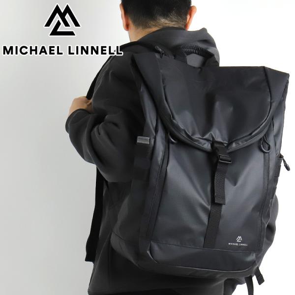 【商品レビューで+5%】マイケルリンネル リュック メンズ 大容量 リュックサック MICHAEL LINNELL MLAC-34 口折れリュック デイパック バックパック 33L レディース 学生 大学生 高校生 中学生 B4 A4 PC収納 通勤 通学 旅行 軽量 撥水 ブランド オシャレ カジュアル 人気 watermode_mlac-34