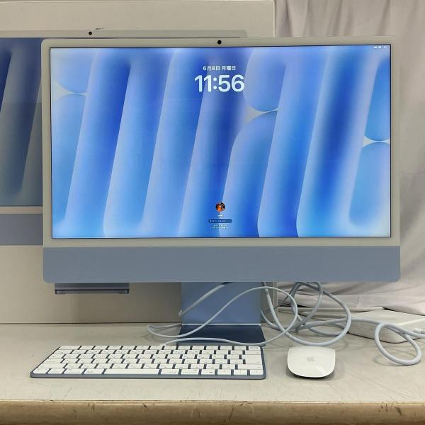 アップル Apple iMac 24インチ MWV13J/A ブルー デスクトップパソコン【中古】