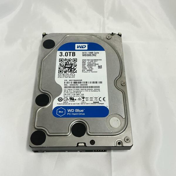【初期化済】WD Blue 3TB 3.5インチ HDD WD30EZRZ SATA Western Digital 【中古】