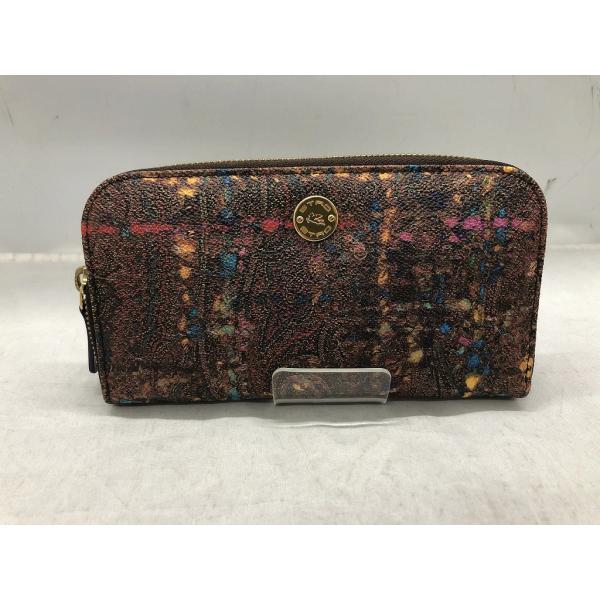 エトロ ETRO マルチペイズリー柄 ラウンドファスナー 長財布