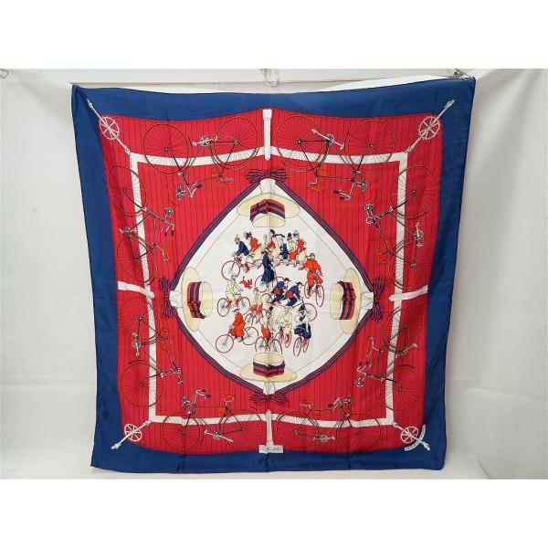 エルメス HERMES スカーフ カレ90 LES BECANES 自転車 : ワットマン