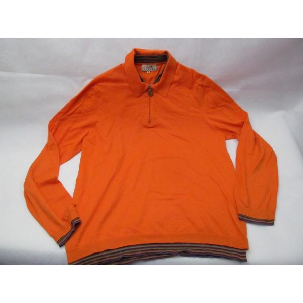 HERMES　ハーフジップパーカー HERMES(エルメス) ハーフジップパーカー カーキ×ブラック サイズ