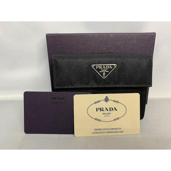 PRADA 財布 PRADA】プラダ M523 二つ折り財布 パテントレザー×SPAZZOLATO