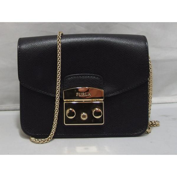 FURLA メトロポリス モノトーン チェーンバッグ フルラ FURLA メトロポリス チェーン ショルダーバッグ ブラック