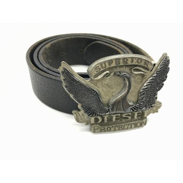 DIESEL ブラック ベルト 85/34 wattmann_had216702267