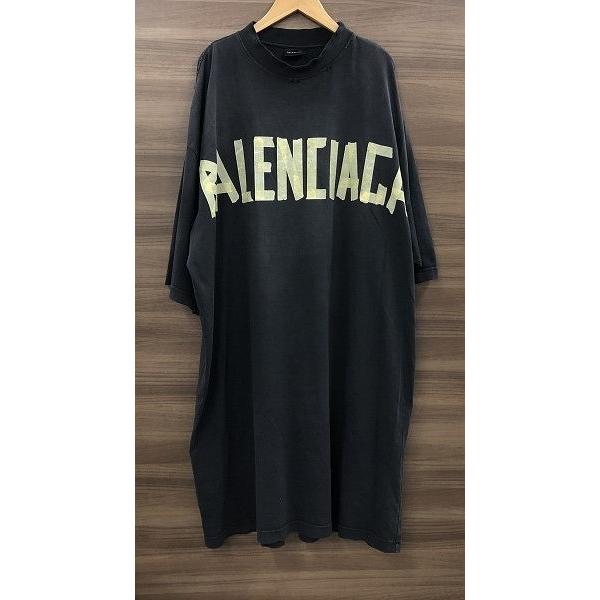 バレンシアガ BALENCIAGA メンズカットソー 半袖Tシャツ TAPE TYPE T