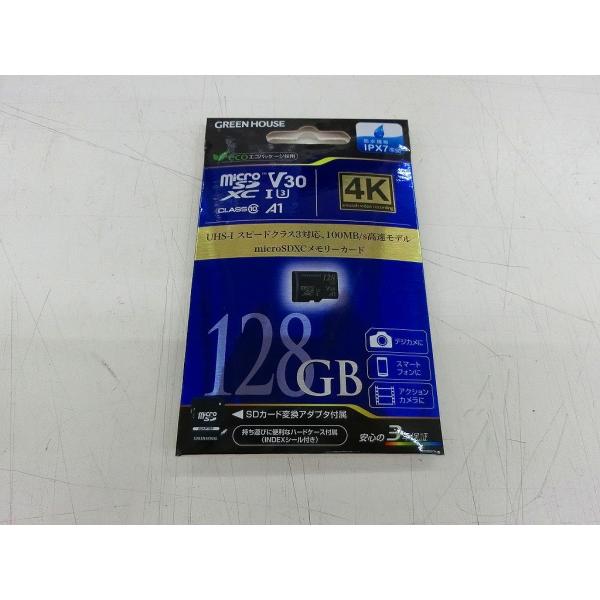 【未使用】 グリーンハウス GREEN HOUSE ｍicroSDカード 128GB ブラック GH-SDM-YMUB128G
