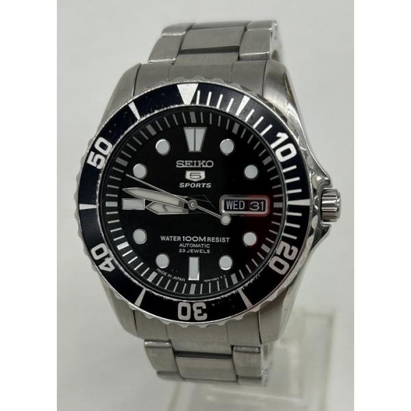 セイコー SEIKO 5 SPORTS 自動巻ダイバー 海外モデル 裏スケ シルバー
