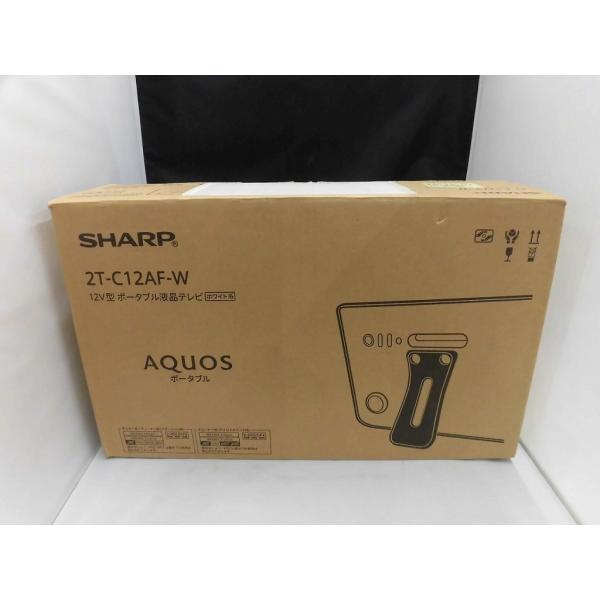 未使用】 シャープ SHARP ポータブル液晶テレビ ホワイト系 2T-C12AF-W