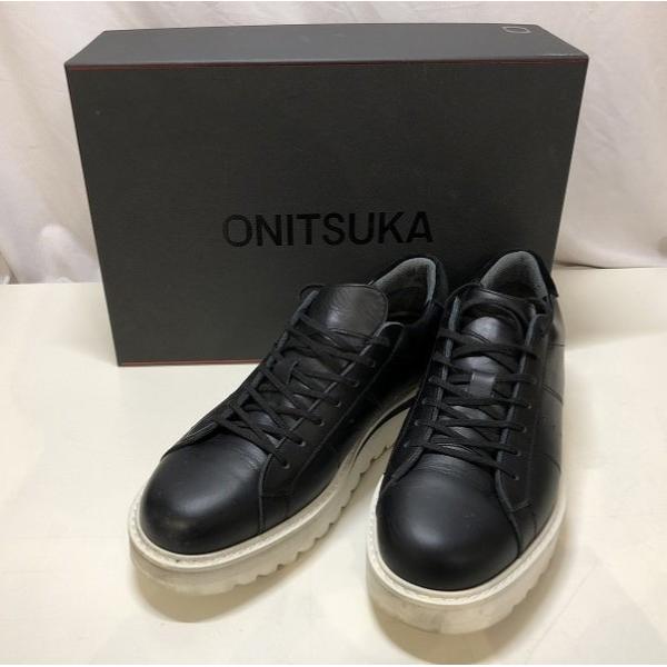 オニツカタイガー Onitsuka Tiger 【並品】Court-T Black ダークグレー 1183A923-001