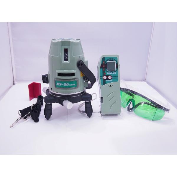 未使用。山真。YAMASHIN PM-6 フルラインレーザー 〇山真製鋸(YAMASHIN) グリーンフルラインレーザ墨出し器 MS-06【町田