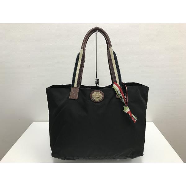 美品Orobianco ナイロン×レザー ロゴ金具 A4可 ビジネス 伊製 オロビアンコ Orobianco 上品でスタイリッシュなお洒落の魅力 A4可