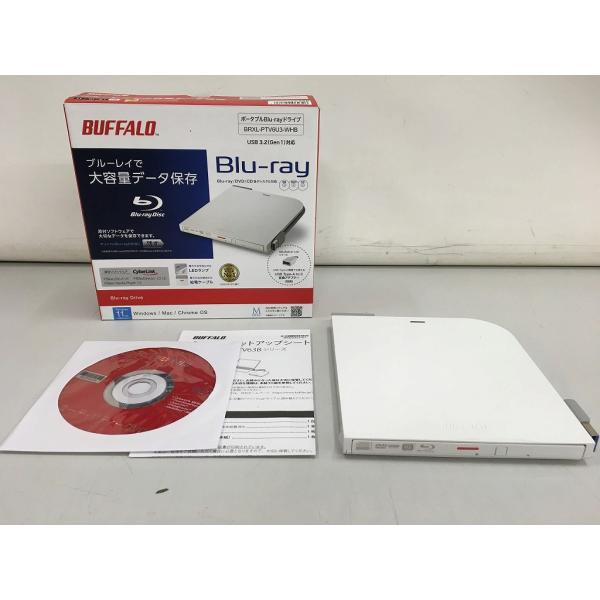 バッファロー BUFFALO ポータブルブルーレイドライブ BRXL-PTV6U3-WHB