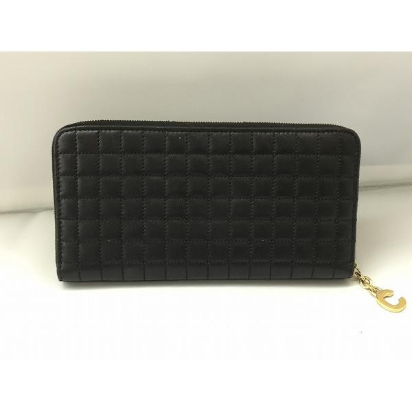 セリーヌ CELINE ラウンドファスナー長財布 Cチャーム 黒 S,TN セリーヌ CELINE ラウンドファスナー長財布 Cチャーム 黒 S,TN