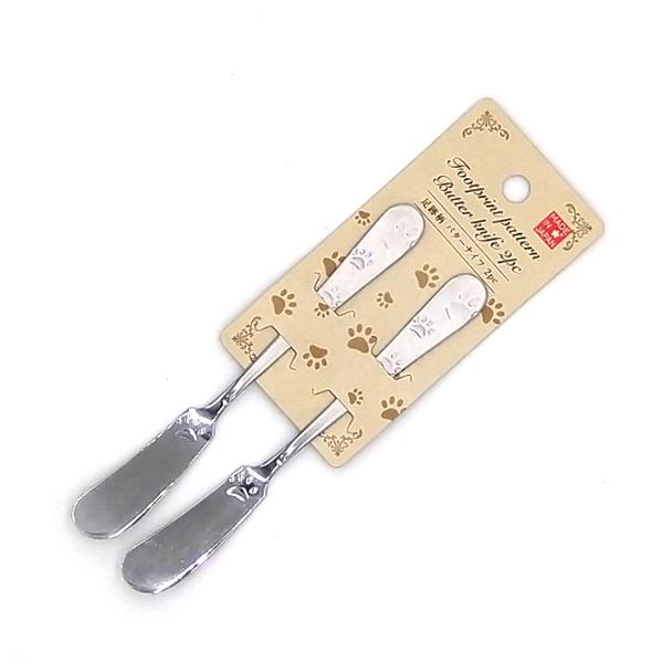 まとめ買い156個セット 足跡柄バターナイフ 2P シルバー ステンレス製 0528/027610