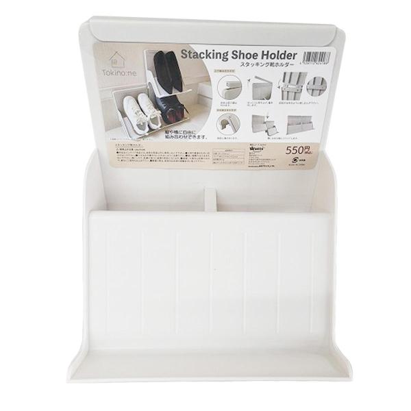 縦や横に自由に組み合わせできる靴ホルダーです　収納力UP　便利な商品【材質】ポリプロピレン【JAN】4526112624188【パッケージサイズ】250×220×190mm【関連キーワード】