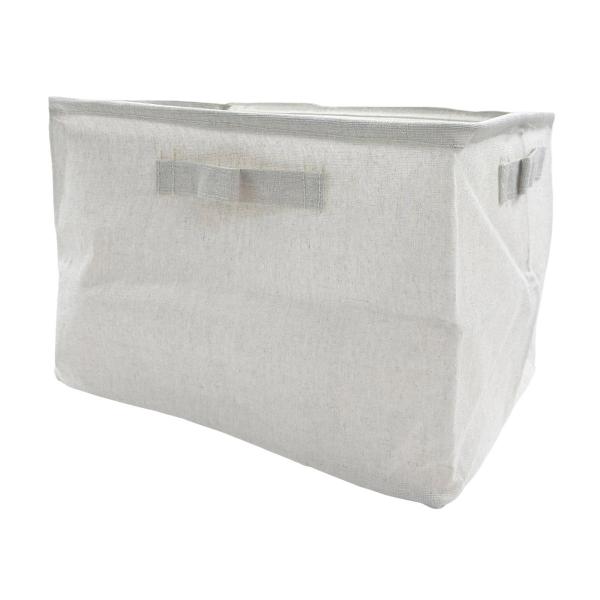 お部屋のインテリアを邪魔しない天然素材を感じるナチュラルな収納ボックス。【サイズ】約380x260x260mm【材質】ポリエステル、綿、PEフィルム、鉄【JAN】4526112698974【パッケージサイズ】445×305×20mm【関連キ...