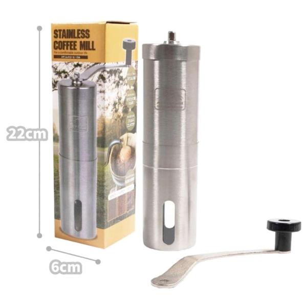 コーヒーミル 珈琲 ステンレス製 丸洗い可能 約16x4.7x19cm