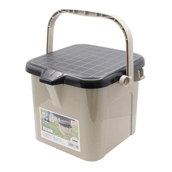 収納引き出しが椅子にもなります。 折りたたみ収納スツール(引き出し2つ・座面取り外し可能・2人