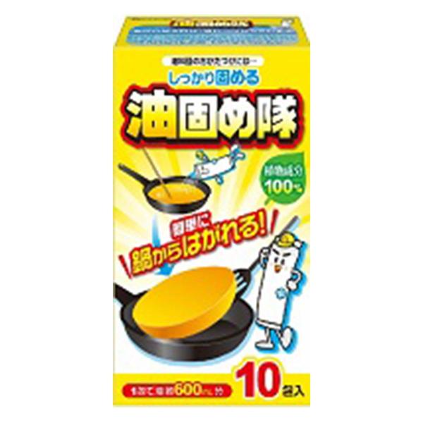 1包で約600mlの油を固め、手やキッチンを汚さずに簡単に油を捨てられます。揚げカスもそのまま一緒に固めるのでフライパンやなべの後始末が簡単です。【材質】天然油脂成分【JAN】4901933022557【パッケージサイズ】155×95×50...