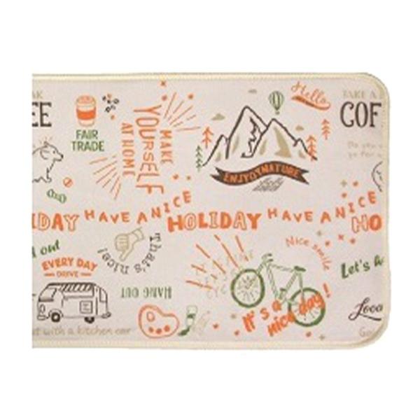 【アイテム説明】こちらのアイテムは、ロゴやイラストのプリントがおしゃれなキッチンマットです。流し台の下に。【サイズ】約450×1200mm【材質】ポリエステル【JAN】4528653635241【パッケージサイズ】450×1200×10mm...