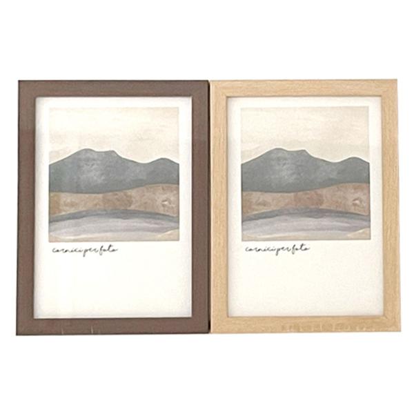 【アイテム説明】こちらのアイテムは、ウッド調のナチュラルなフォトフレーム。写真やポストカードなど思い出の品々をセンスよく飾ることができます。カラーはブラウンとベージュです。【サイズ】約14.5x19.5cm【材質】MDF、ガラス【JAN】4...