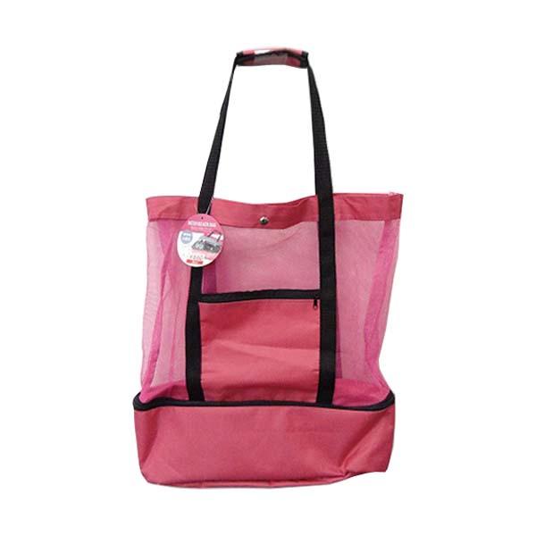 ビーチバッグ 保冷 クーラーバッグ レジャーバッグ メッシュ