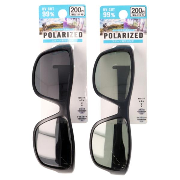フルリム（レンズの周りにフレームがある）タイプのスポーツサングラス偏光レンズ。可視光線透過率：スモーク約13%、ライトスモーク約31%【材質】レンズ：プラスチック（コーティング・偏光）、レンズ枠：プラスチック（塗装）テンプル：プラスチック（...